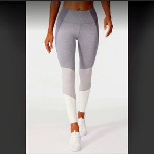 NWT ZOBHA Jordan Color Block Leggings Grey White XS